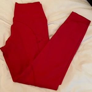 Curves and combat boots red leggings with pockets
